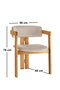 Hanah Home Silla de roble y beige CO - 034